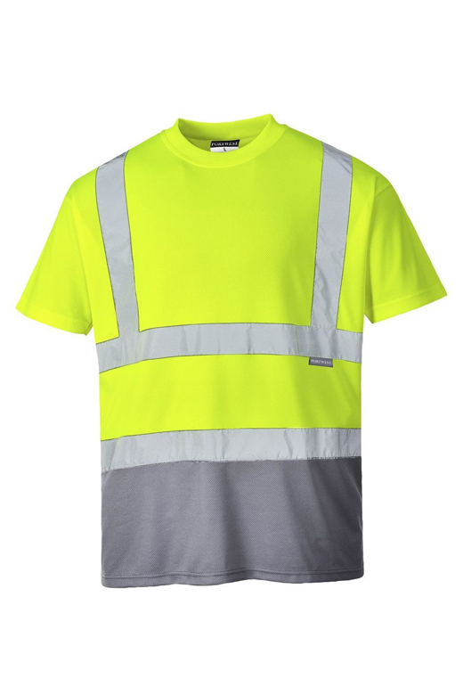 T-shirt technique bicolore haute visibilité